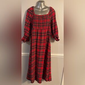 EXCELLENT Condition Mud Pie Christmas Plaid Dress